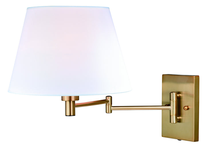 Vaxcel Lighting W0261 Chapeau One Light Swing Arm Wall Light Lamp Brass