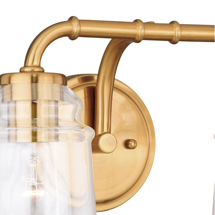 Vaxcel Toledo W0263 Bath Vanity Light 15 in. wide - Natural Brass