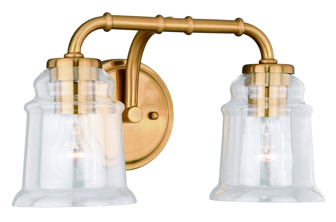 Vaxcel Toledo W0263 Bath Vanity Light 15 in. wide - Natural Brass