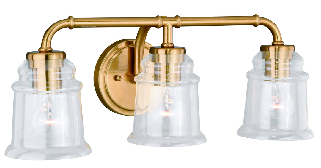 Vaxcel Toledo W0264 Bath Vanity Light 22 in. wide - Natural Brass