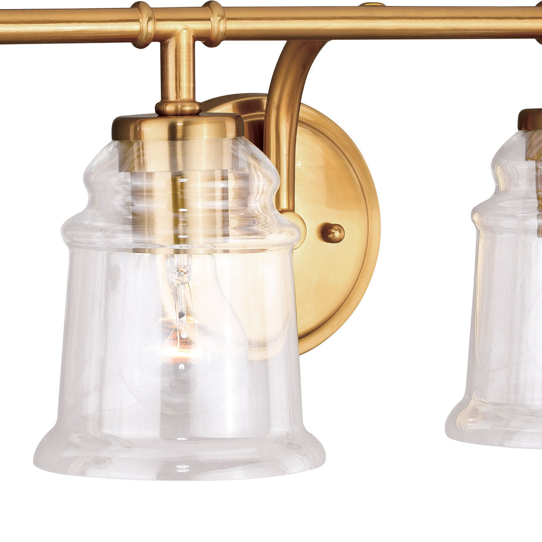 Vaxcel Toledo W0265 Bath Vanity Light 31 in. wide - Natural Brass