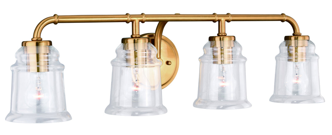 Vaxcel Toledo W0265 Bath Vanity Light 31 in. wide - Natural Brass