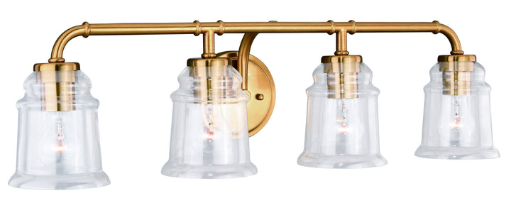 Vaxcel Toledo W0265 Bath Vanity Light 31 in. wide - Natural Brass