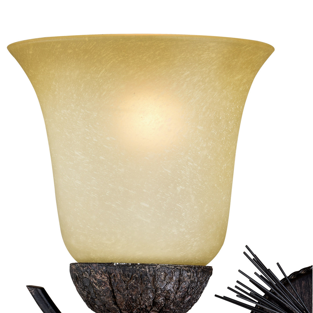 Vaxcel Sierra W0268 Bath Vanity Light 15 in. wide - Black Walnut