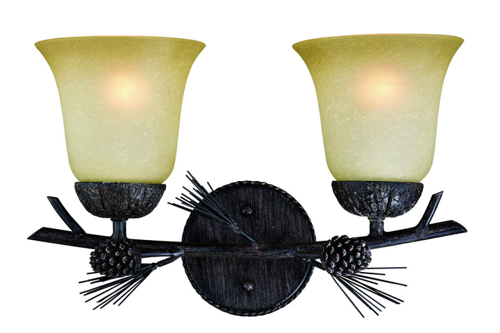 Vaxcel Sierra W0268 Bath Vanity Light 15 in. wide - Black Walnut