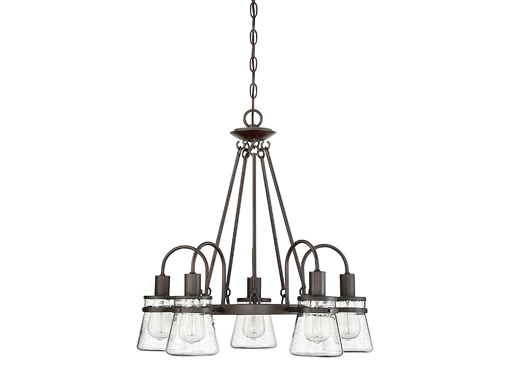 Savoy House Lighting 1-3501-5-13 Portsmouth Five Light Outdoor Chandelier Outdoor Bronze / Dark