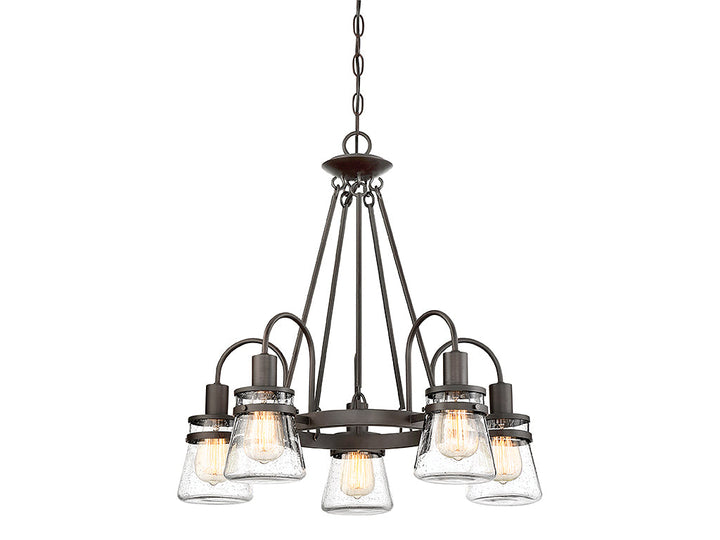 Savoy House Lighting 1-3501-5-13 Portsmouth Five Light Outdoor Chandelier Outdoor Bronze / Dark