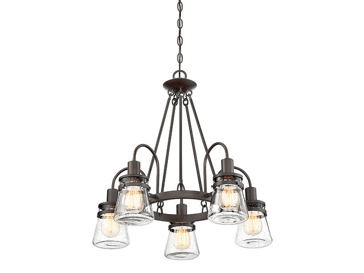 Savoy House Lighting 1-3501-5-13 Portsmouth Five Light Outdoor Chandelier Outdoor Bronze / Dark