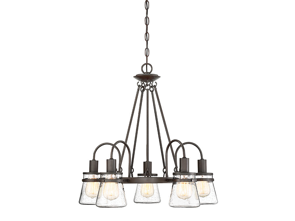 Savoy House Lighting 1-3501-5-13 Portsmouth Five Light Outdoor Chandelier Outdoor Bronze / Dark