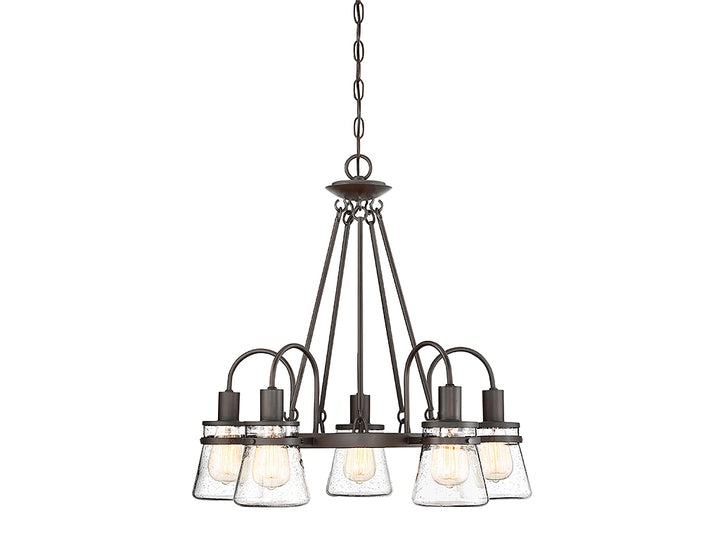 Savoy House Lighting 1-3501-5-13 Portsmouth Five Light Outdoor Chandelier Outdoor Bronze / Dark