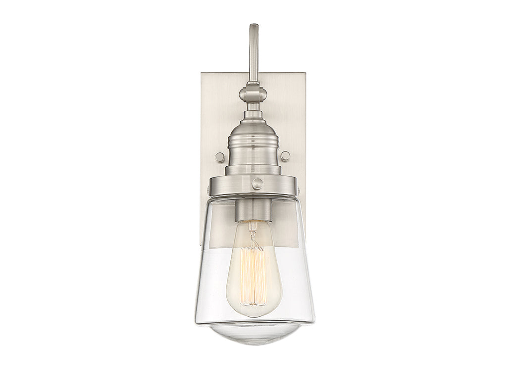Savoy House Lighting 5-2067-SN Macauley One Light Wall Mount Outdoor Pewter, Nickel, Silver