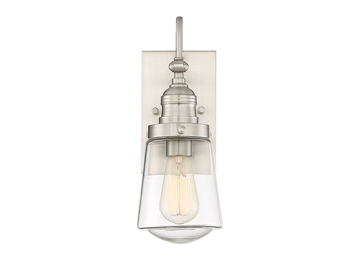 Savoy House Lighting 5-2067-SN Macauley One Light Wall Mount Outdoor Pewter, Nickel, Silver