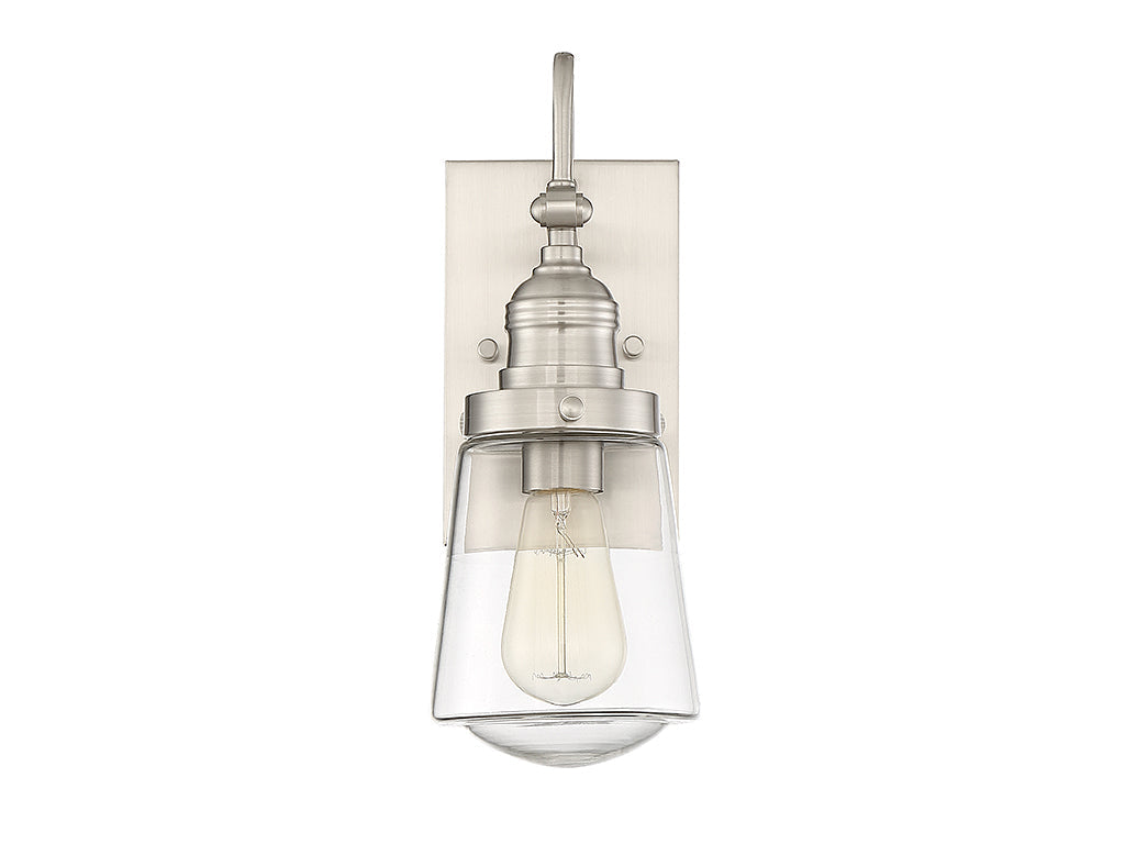 Savoy House Lighting 5-2067-SN Macauley One Light Wall Mount Outdoor Pewter, Nickel, Silver