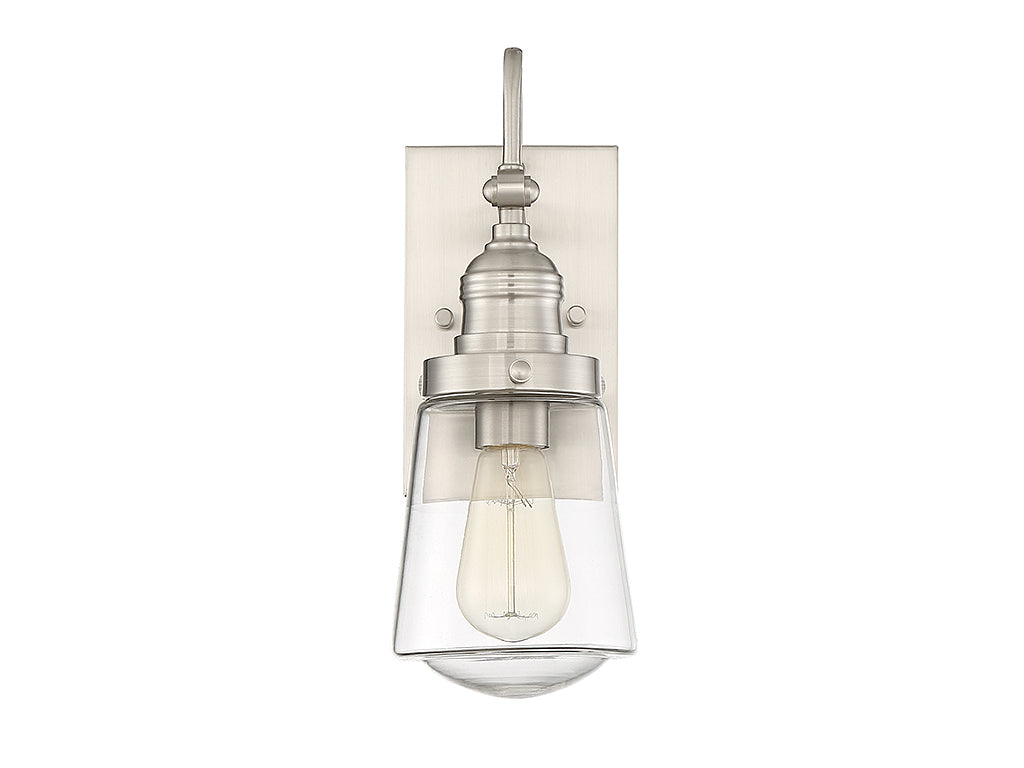 Savoy House Lighting 5-2067-SN Macauley One Light Wall Mount Outdoor Pewter, Nickel, Silver