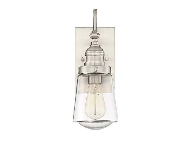 Savoy House Lighting 5-2067-SN Macauley One Light Wall Mount Outdoor Pewter, Nickel, Silver