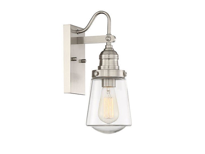Savoy House Lighting 5-2067-SN Macauley One Light Wall Mount Outdoor Pewter, Nickel, Silver
