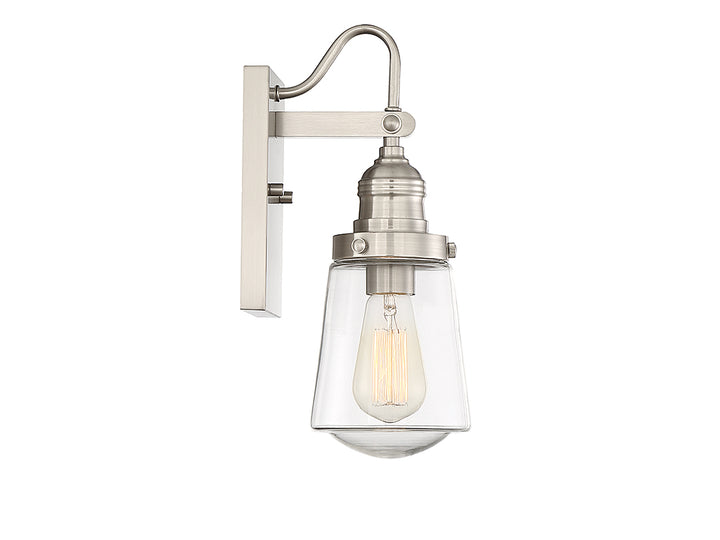 Savoy House Lighting 5-2067-SN Macauley One Light Wall Mount Outdoor Pewter, Nickel, Silver