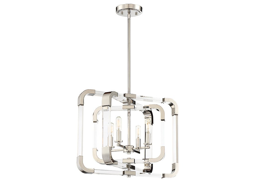Savoy House Rotterdam 6-1662-4-109 Ceiling Light - Polished Nickel