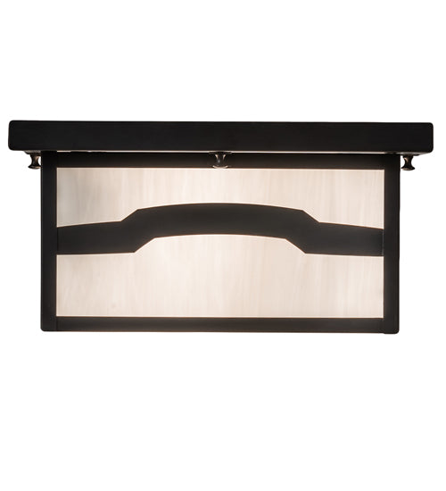 Meyda Tiffany Lighting 87537 Hyde Park Two Light Flushmount Outdoor Bronze / Dark