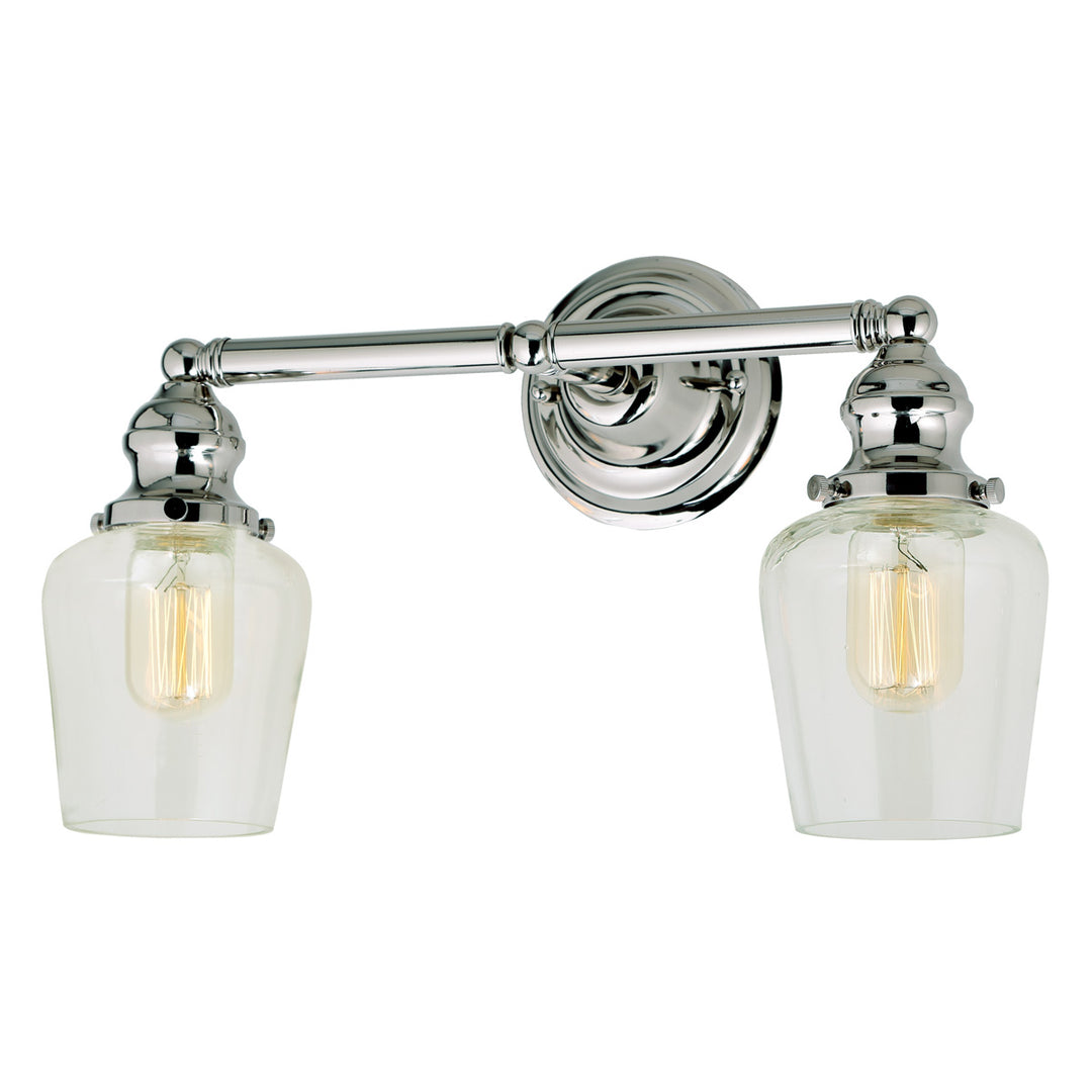 JVI Designs Union Square 1211-15 S9 Bath Vanity Light 15 in. wide - Polished Nickel