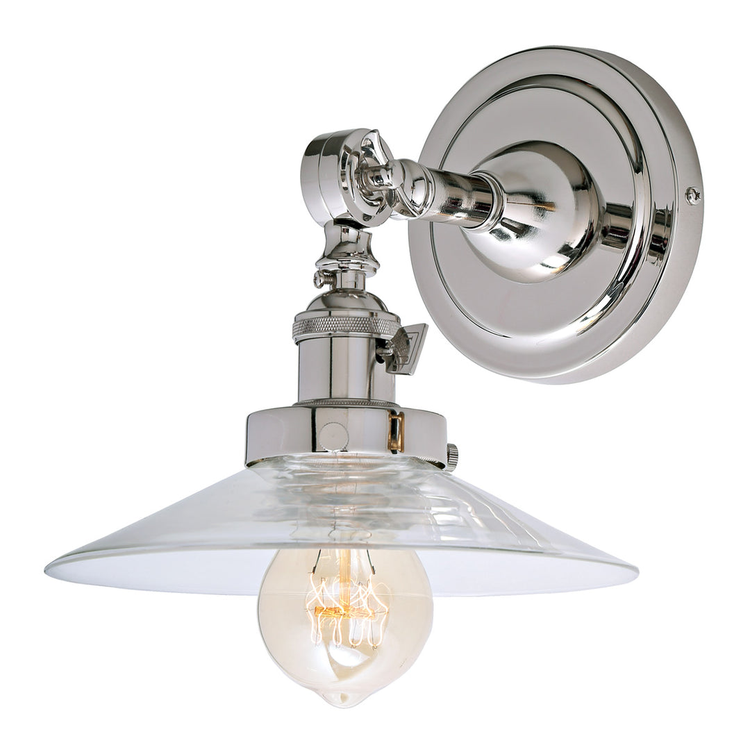 JVI Designs Soho 1251-15 S1 Wall Light - Polished Nickel