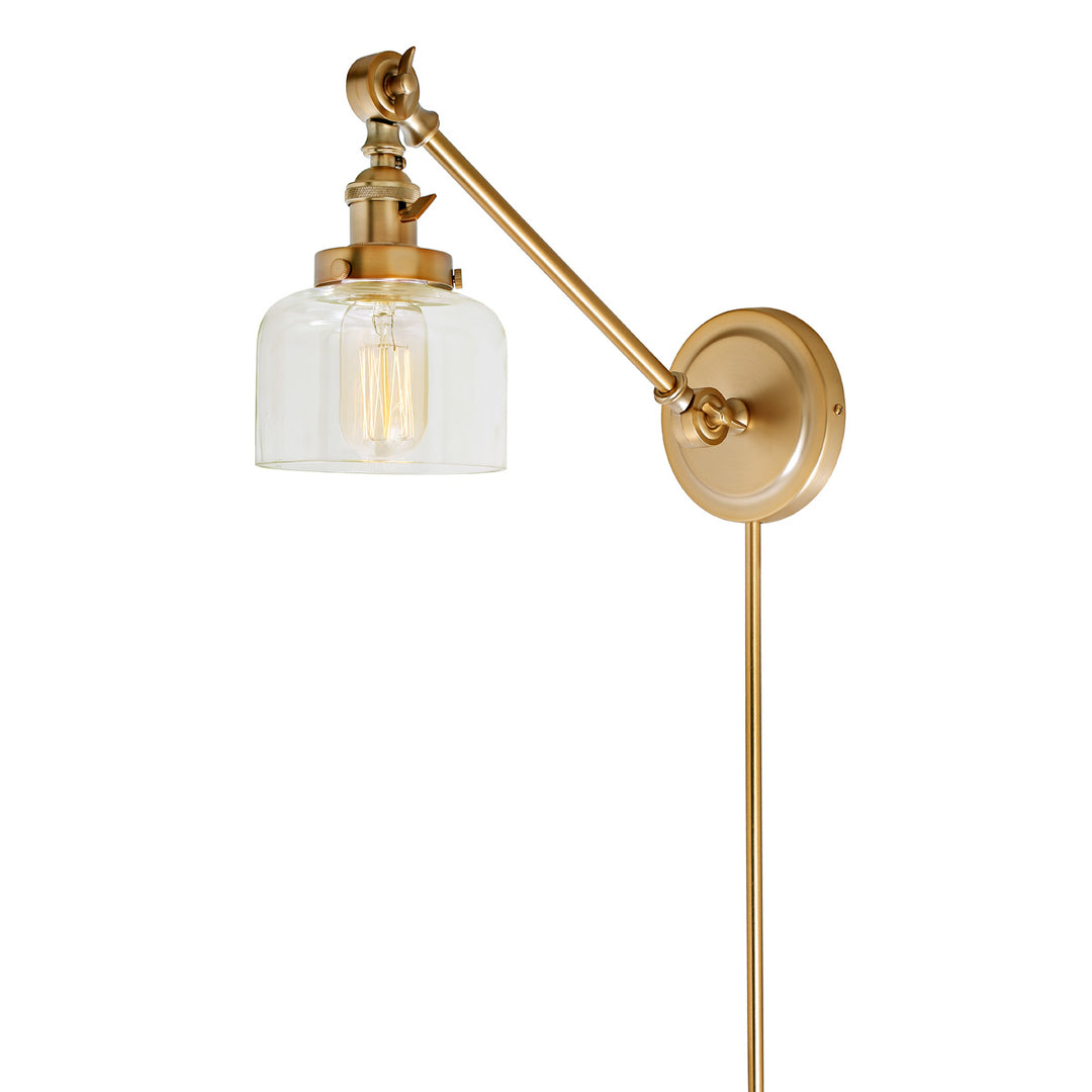 Jvi Designs Lighting 1255-10 S4 Soho One Light Swing Arm Wall Sconce Lamp Brass