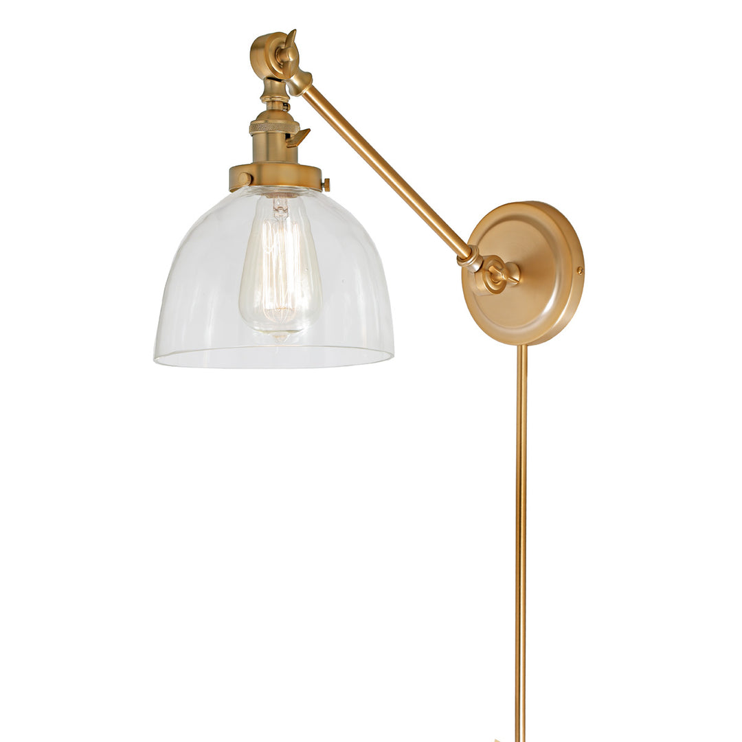 Jvi Designs Lighting 1255-10 S5 Soho One Light Swing Arm Wall Sconce Lamp Brass