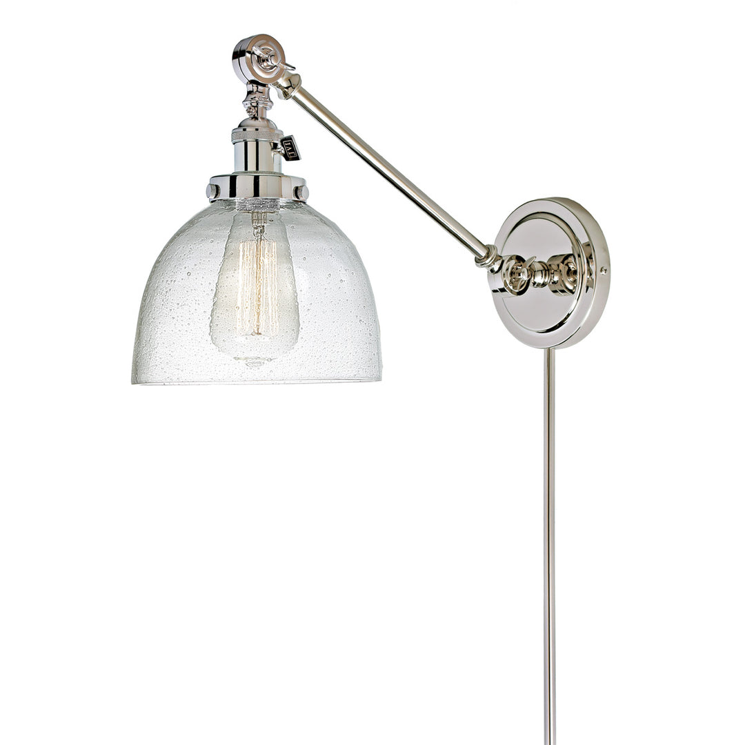 Jvi Designs Lighting 1255-15 S5-CB Soho One Light Swing Arm Wall Sconce Lamp Polished Nickel