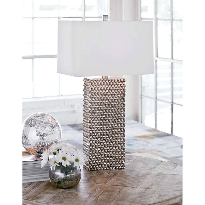 Regina Andrew 13-1078  Platinum Lamp Ambered Silver