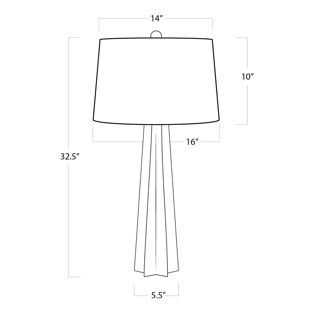 Regina Andrew 13-1098WT  Glass Lamp White