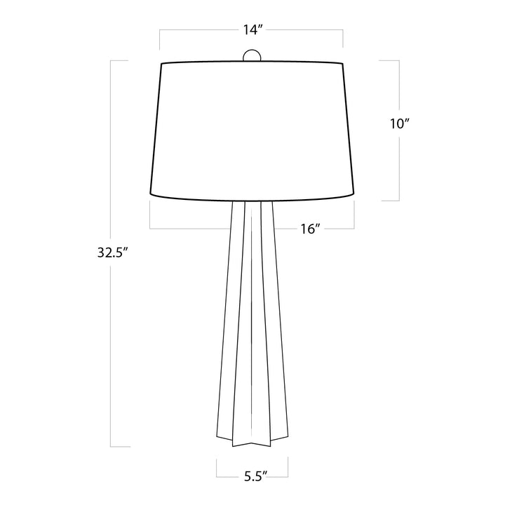 Regina Andrew 13-1098WT  Glass Lamp White