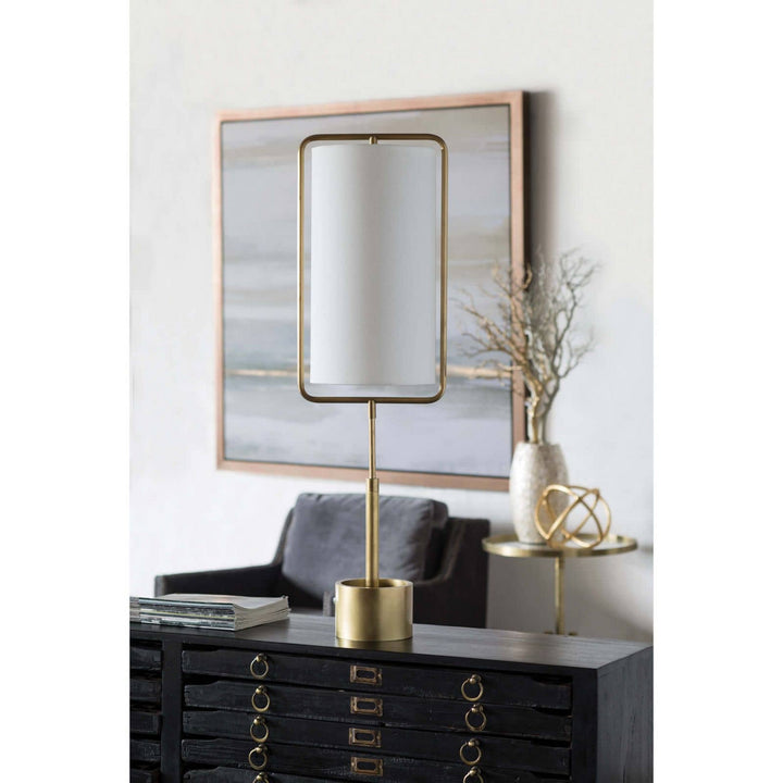 Regina Andrew 13-1217NB Modern Geo Lamp Natural Brass