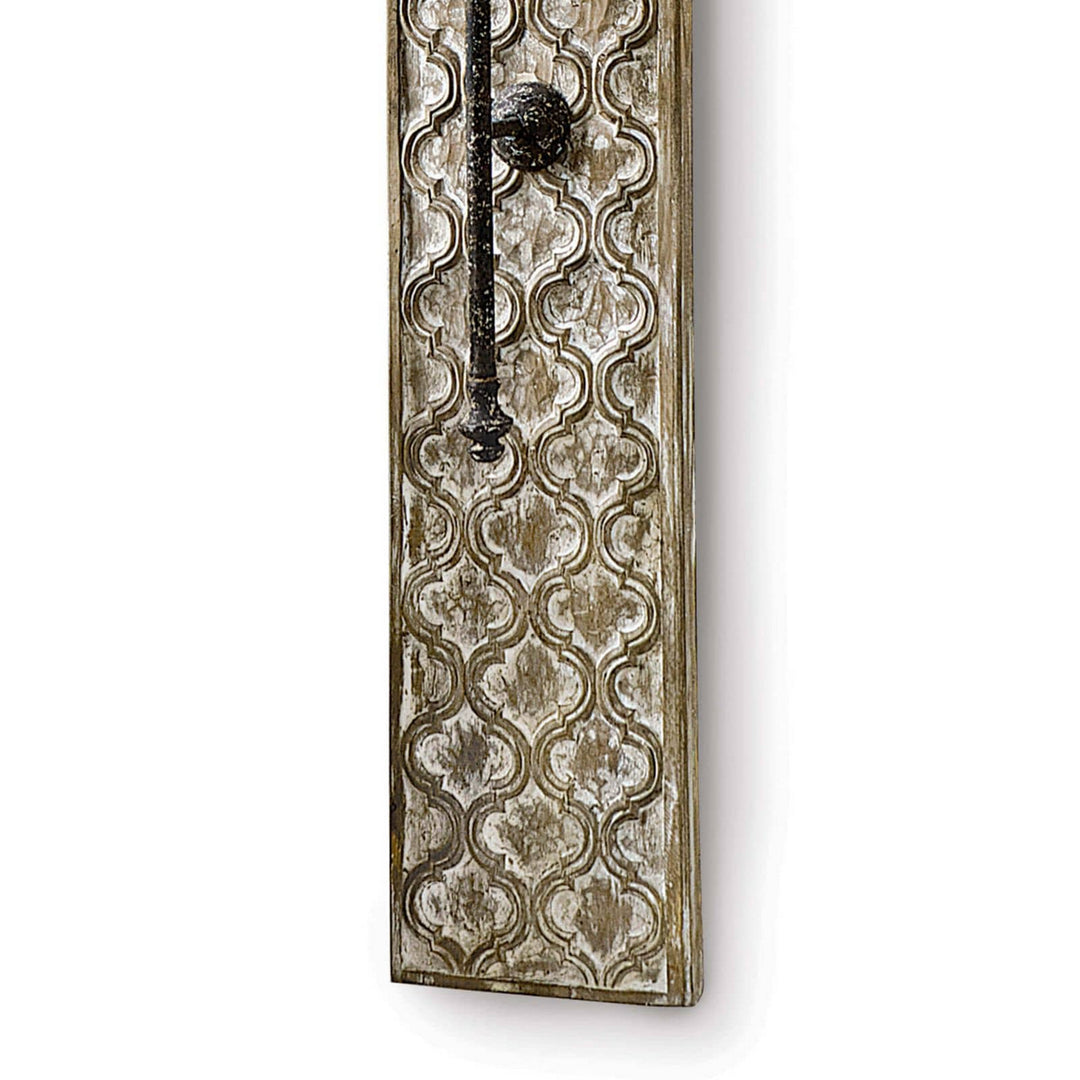 Regina Andrew Carved 15-1003 Wall Sconce Light - Distressed Painted