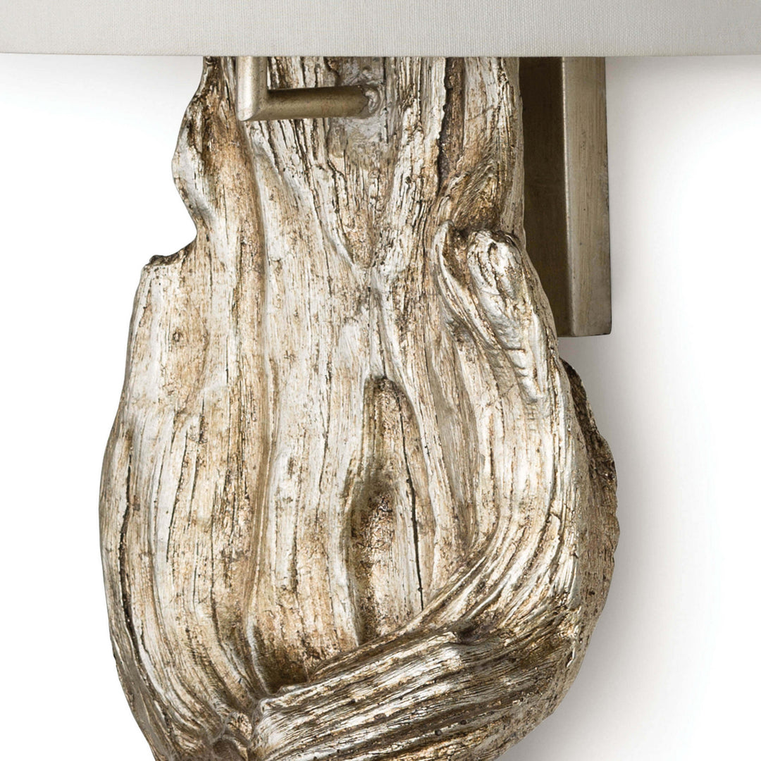 Regina Andrew Driftwood 15-1011AMBSL Wall Sconce Light - Ambered Silver Leaf