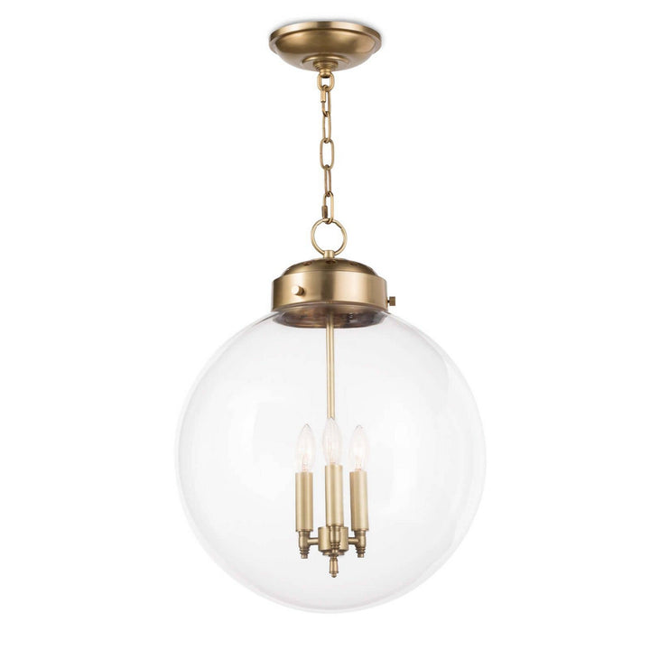 Regina Andrew Globe 16-1004NB Pendant Light - Natural Brass