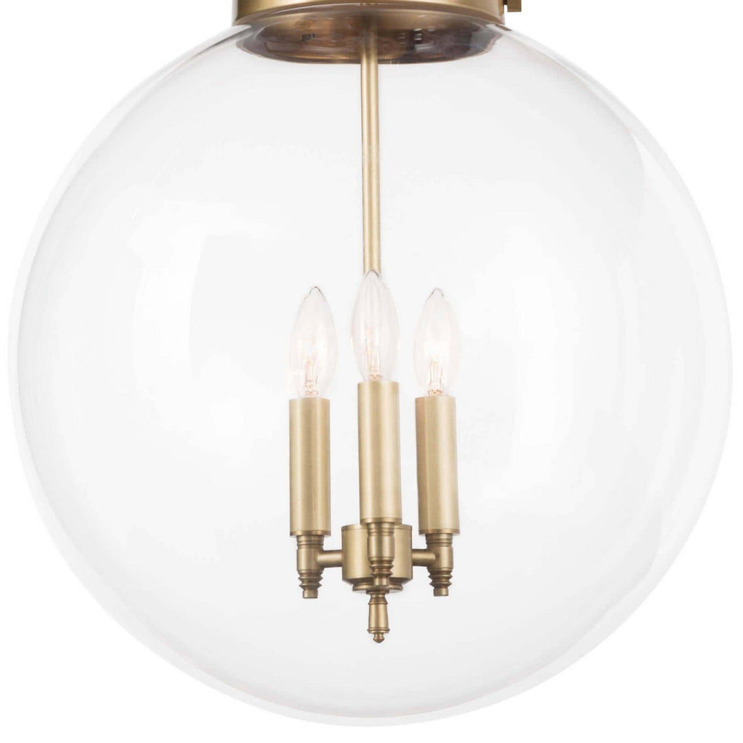 Regina Andrew Globe 16-1004NB Pendant Light - Natural Brass