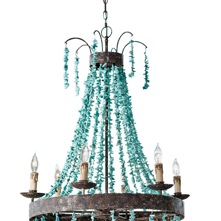 Regina Andrew Beaded 16-1012 Chandelier Light - Distressed Painted