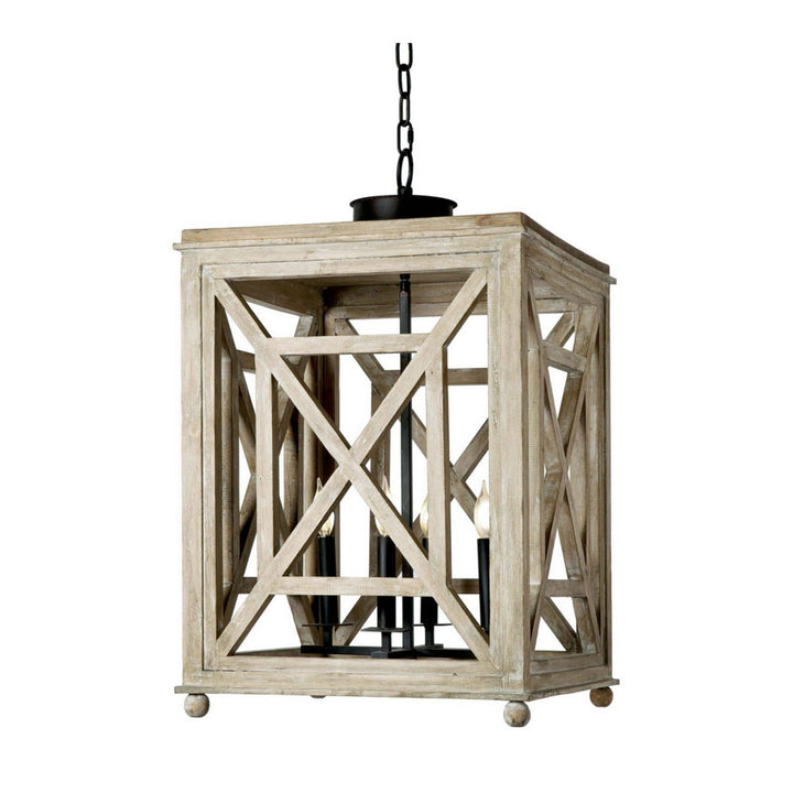 Regina Andrew Wood 16-1041 Pendant Light - Distressed Painted