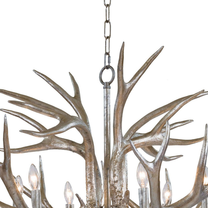 Regina Andrew Antler 16-1064 Chandelier Light - Silver Leaf