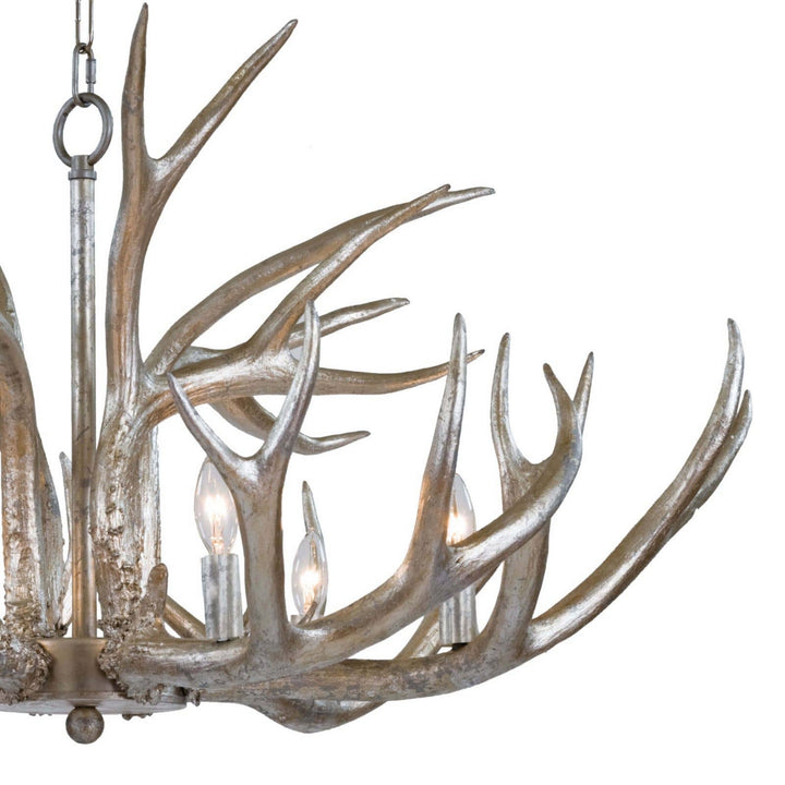 Regina Andrew Antler 16-1064 Chandelier Light - Silver Leaf