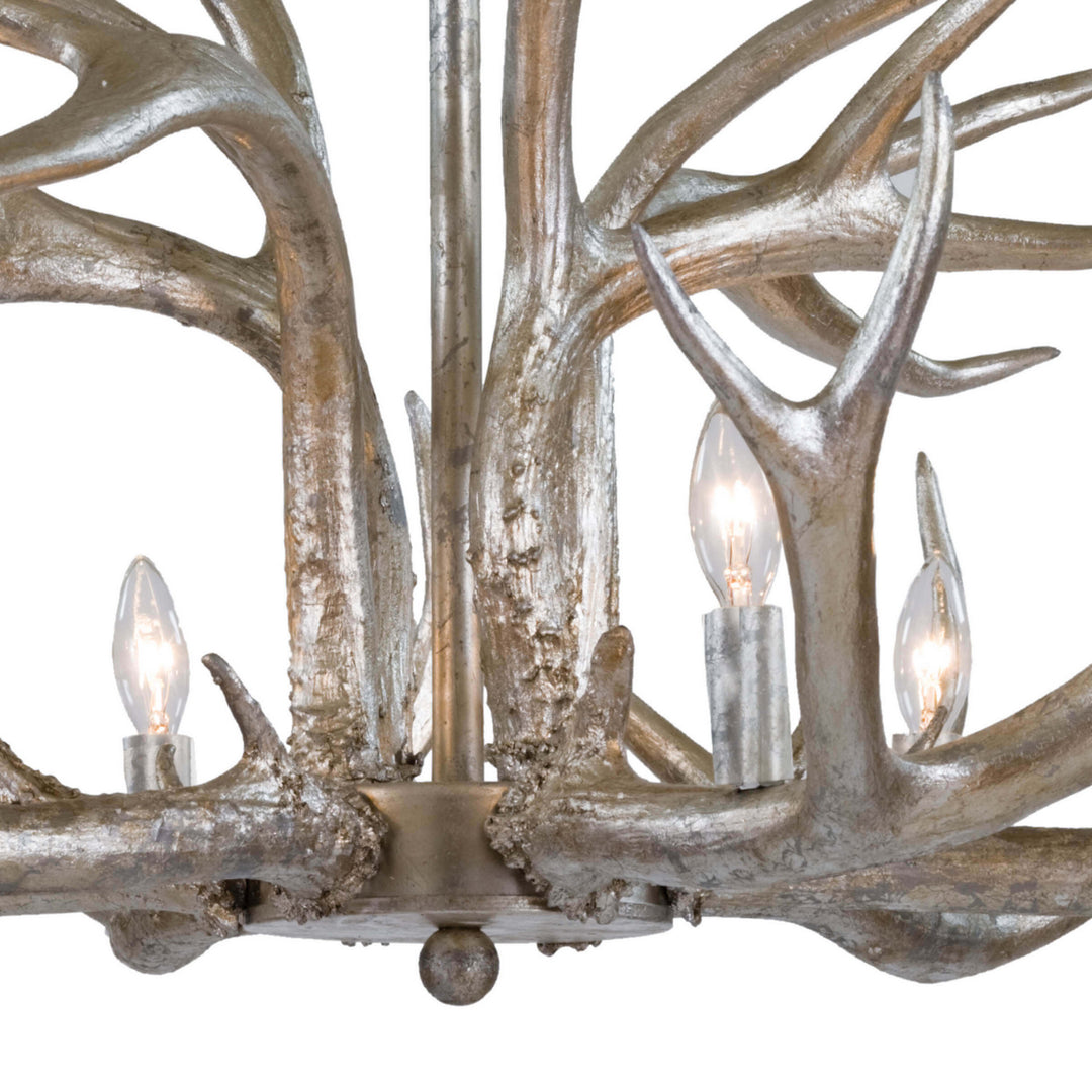 Regina Andrew Antler 16-1064 Chandelier Light - Silver Leaf