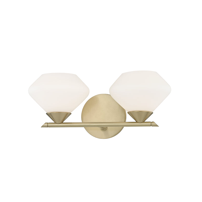 Mitzi Valerie H136302-AGB Bath Vanity Light 14 in. wide - Aged Brass