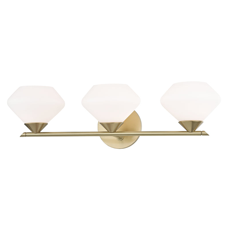 Mitzi Valerie H136303-AGB Bath Vanity Light 22 in. wide - Aged Brass