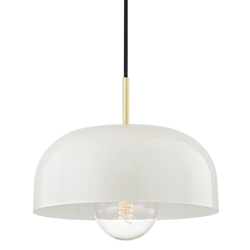 Mitzi Avery H199701L-AGB/CR Pendant Light - Aged Brass/Cream