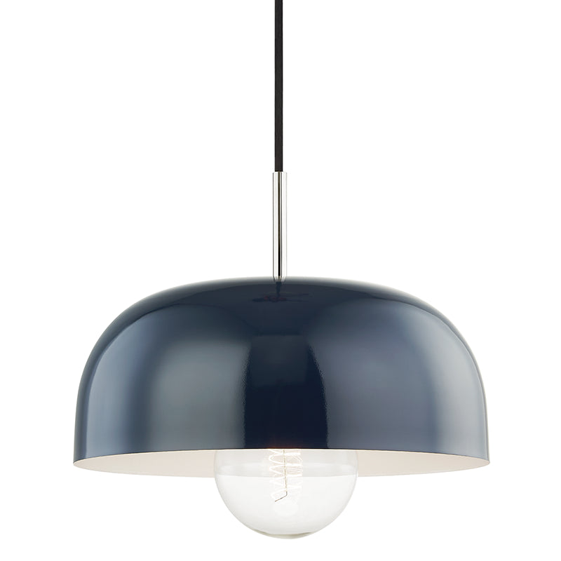 Mitzi Avery H199701L-PN/NVY Pendant Light - Polished Nickel/Navy