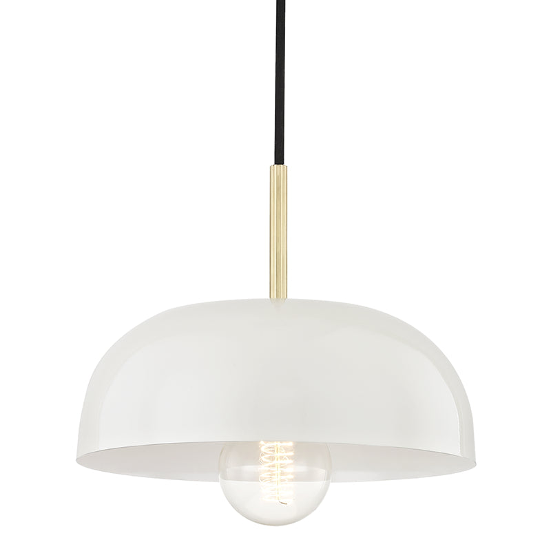 Mitzi Avery H199701S-AGB/CR Pendant Light - Aged Brass/Cream