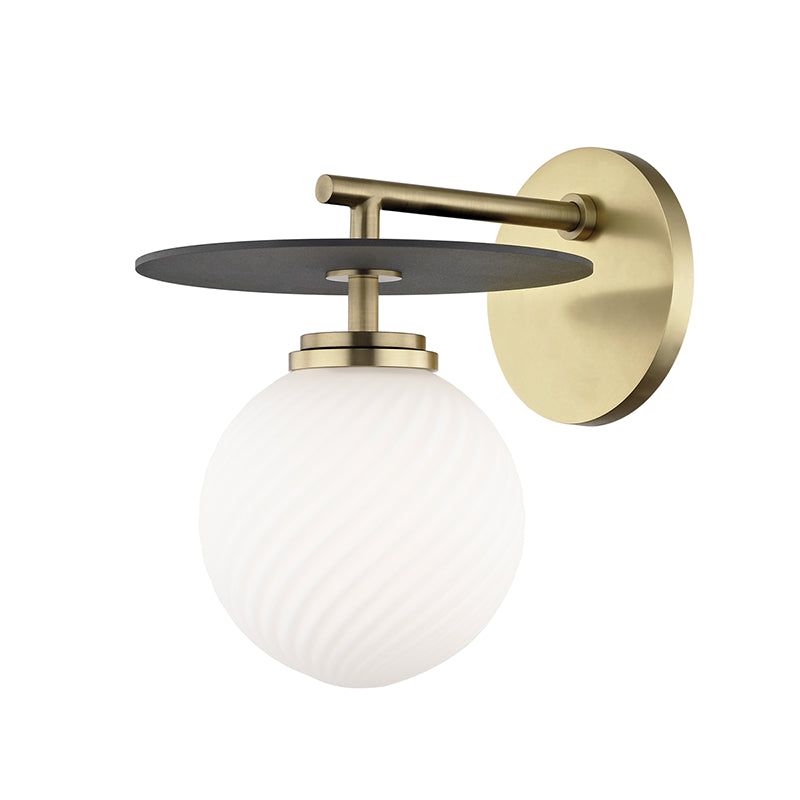 Mitzi Ellis H200101-AGB/BK Wall Sconce Light - Aged Brass/Black