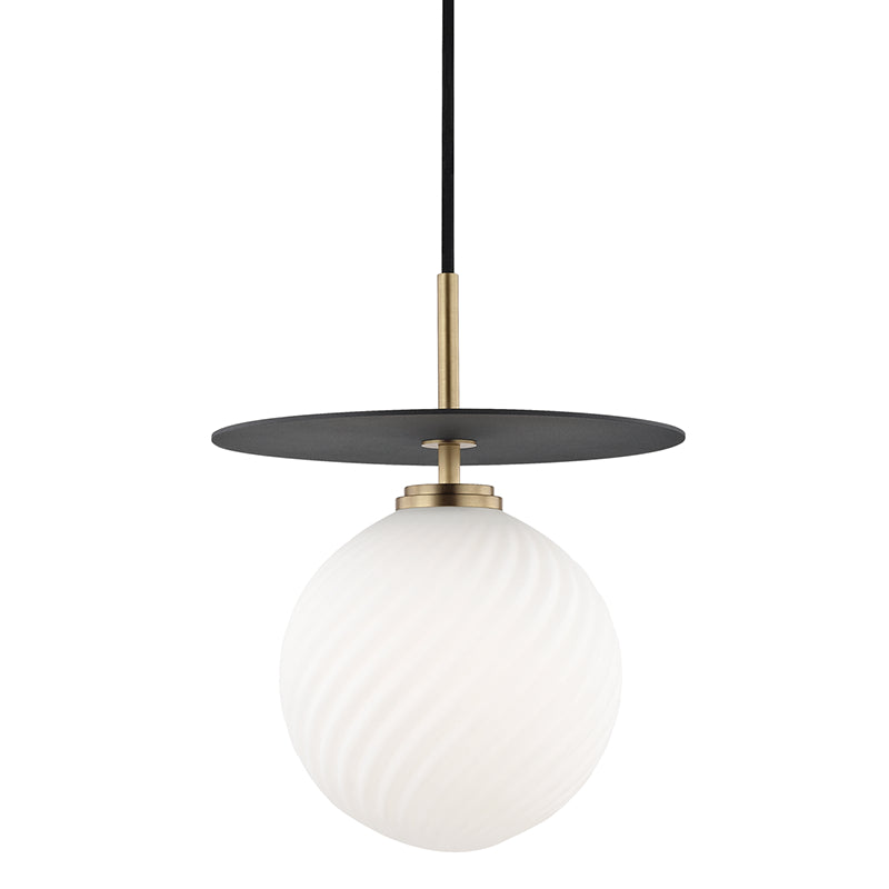 Mitzi Ellis H200701L-AGB/BK Pendant Light - Aged Brass/Black