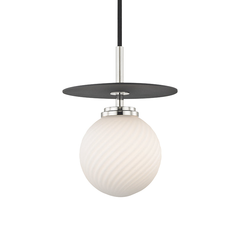 Mitzi Ellis H200701S-PN/BK Pendant Light - Polished Nickel/Black