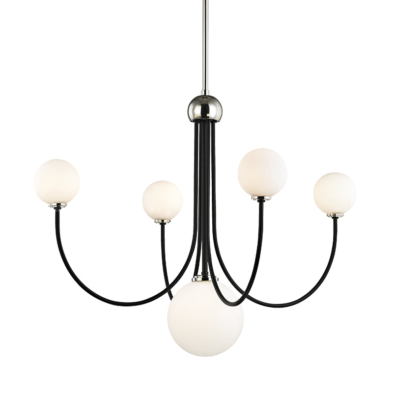 Mitzi Coco H234805-PN/BK Chandelier Light - Polished Nickel/Black